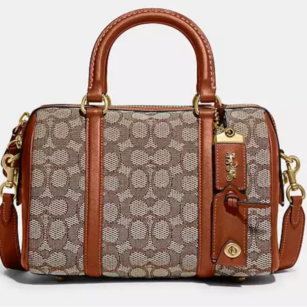 Coach Ruby satchel 25 in signature textile jacquard